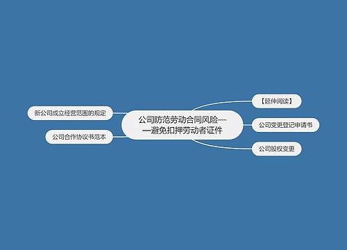 公司防范劳动合同风险——避免扣押劳动者证件