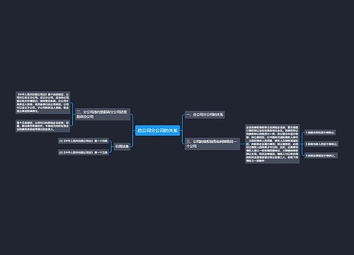 总公司分公司的关系