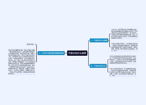 干股分红什么意思