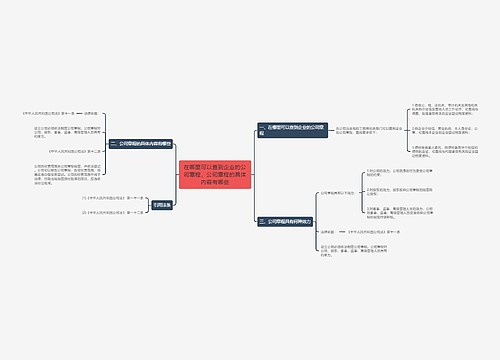 在哪里可以查到企业的公司章程，公司章程的具体内容有哪些