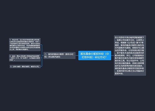 股东盈余分配权纠纷（分红权纠纷）诉讼方式？