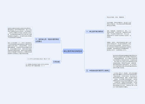 转让股权有没有税收