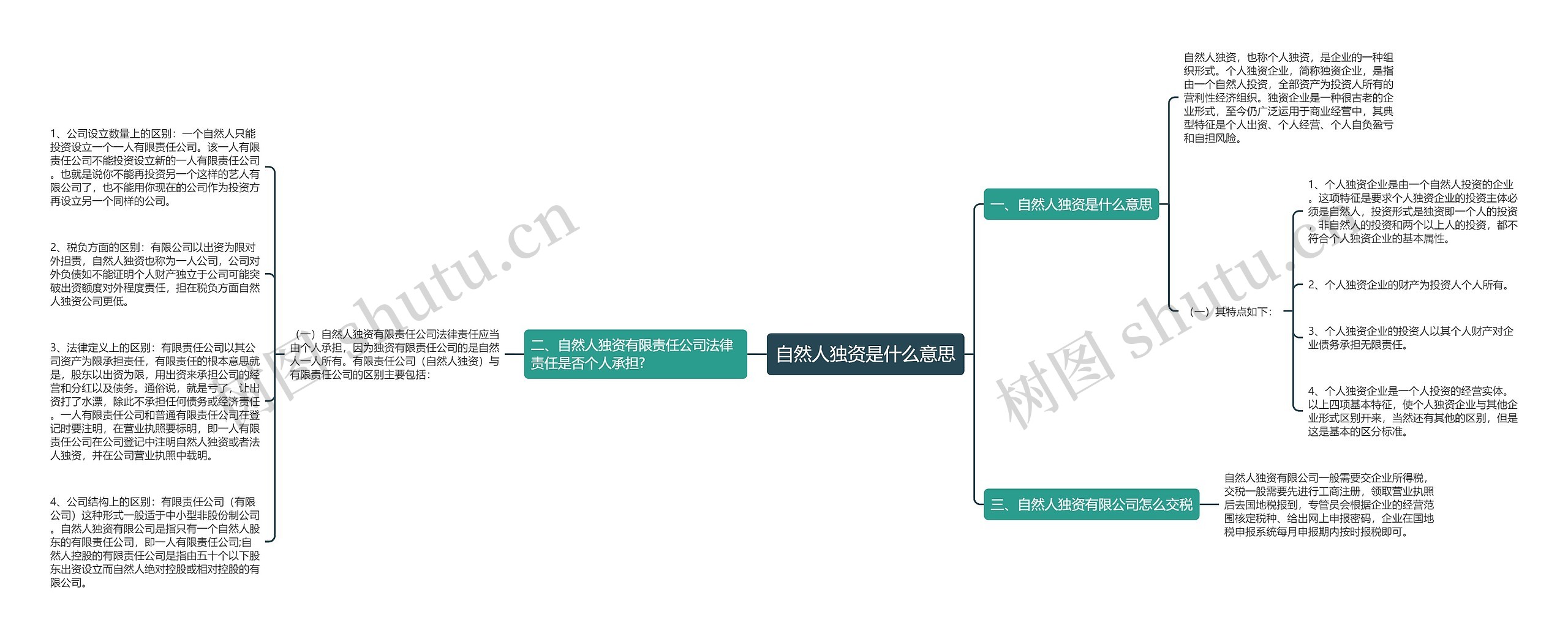 自然人独资是什么意思思维导图