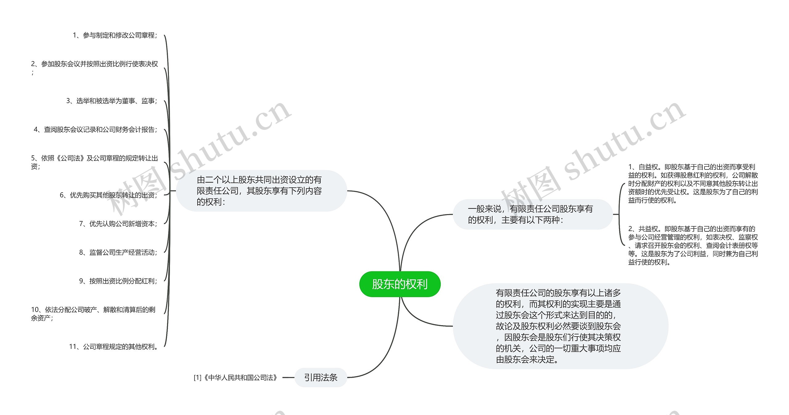 股东的权利思维导图