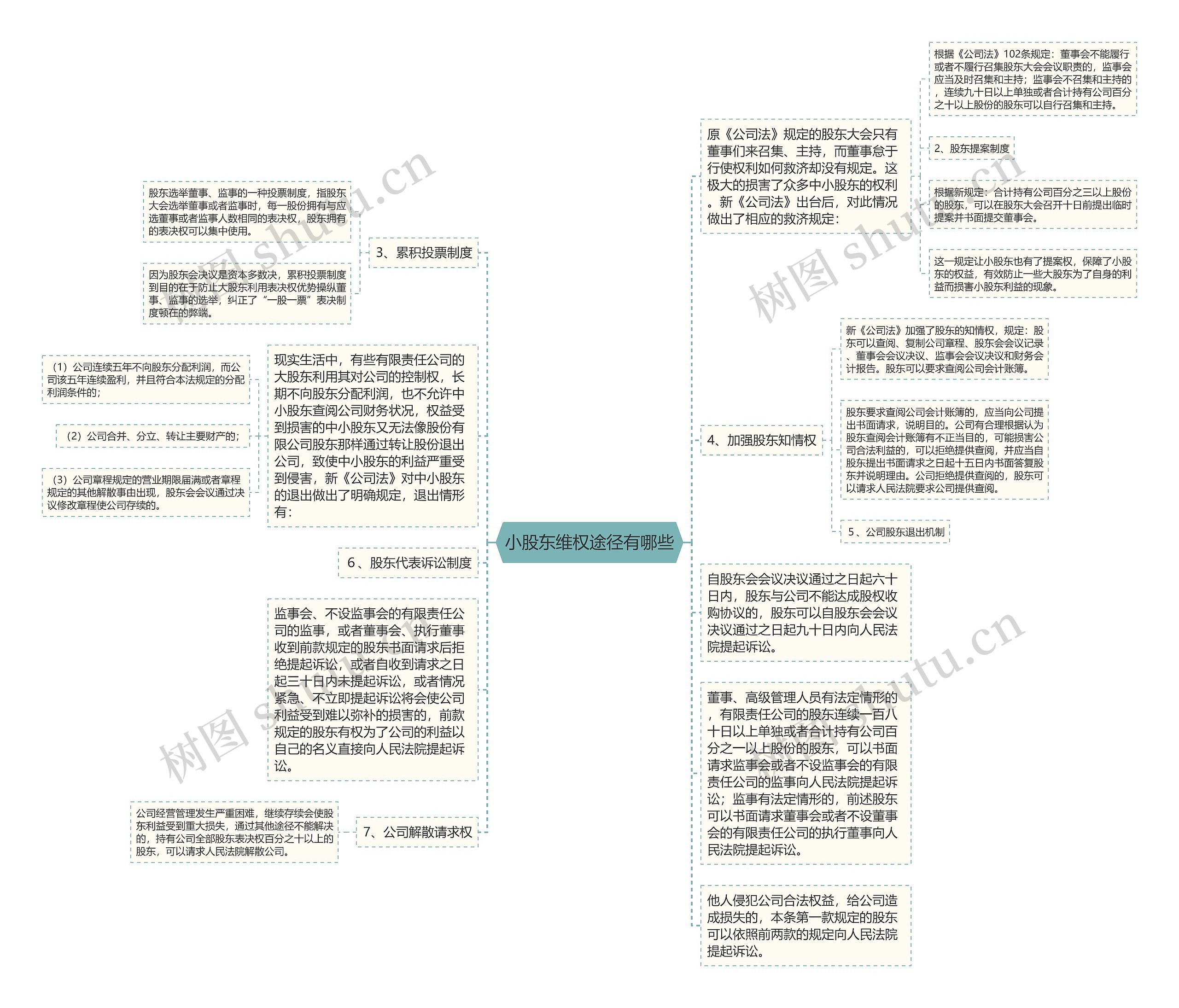 小股东维权途径有哪些思维导图