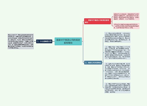 国家对于集团公司的规定都有哪些