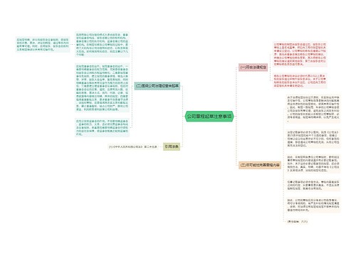 公司章程起草注意事项