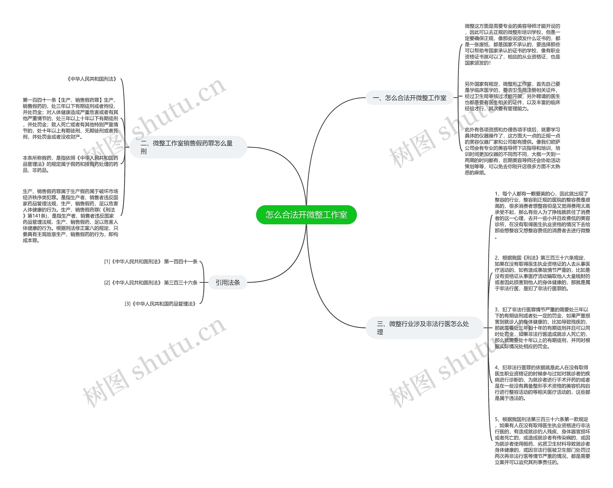 怎么合法开微整工作室思维导图