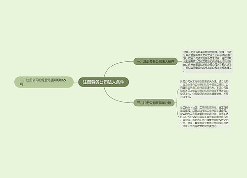 注册劳务公司法人条件