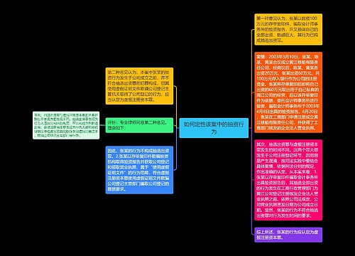 如何定性该案中的抽资行为