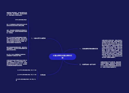 认缴金额和实缴金额的区别