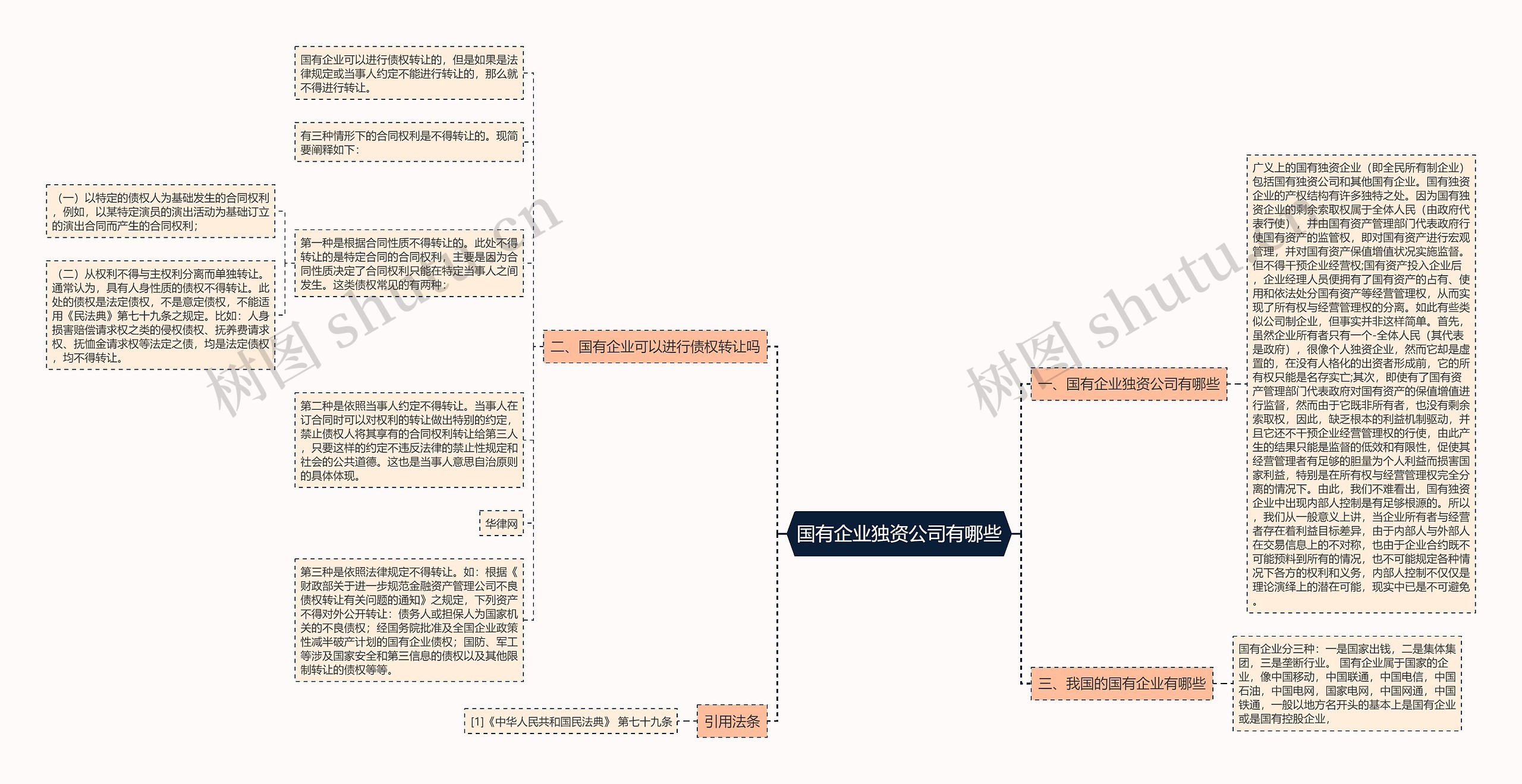 国有企业独资公司有哪些思维导图