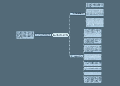 企业关联关系类型有哪些