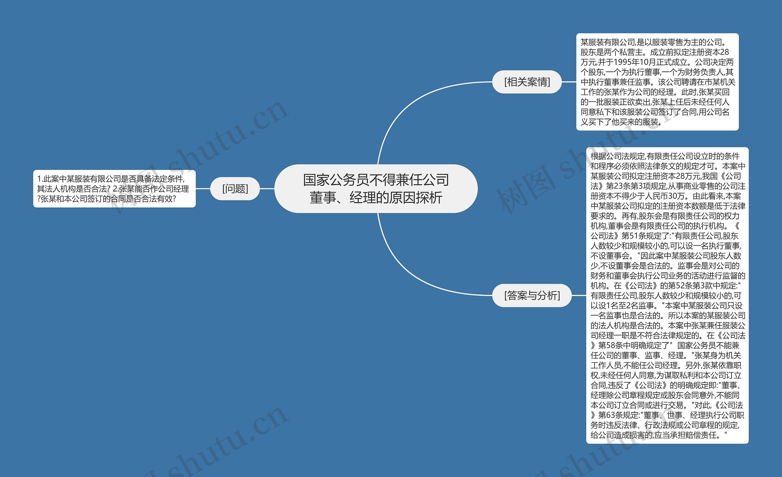 国家公务员不得兼任公司董事、经理的原因探析思维导图