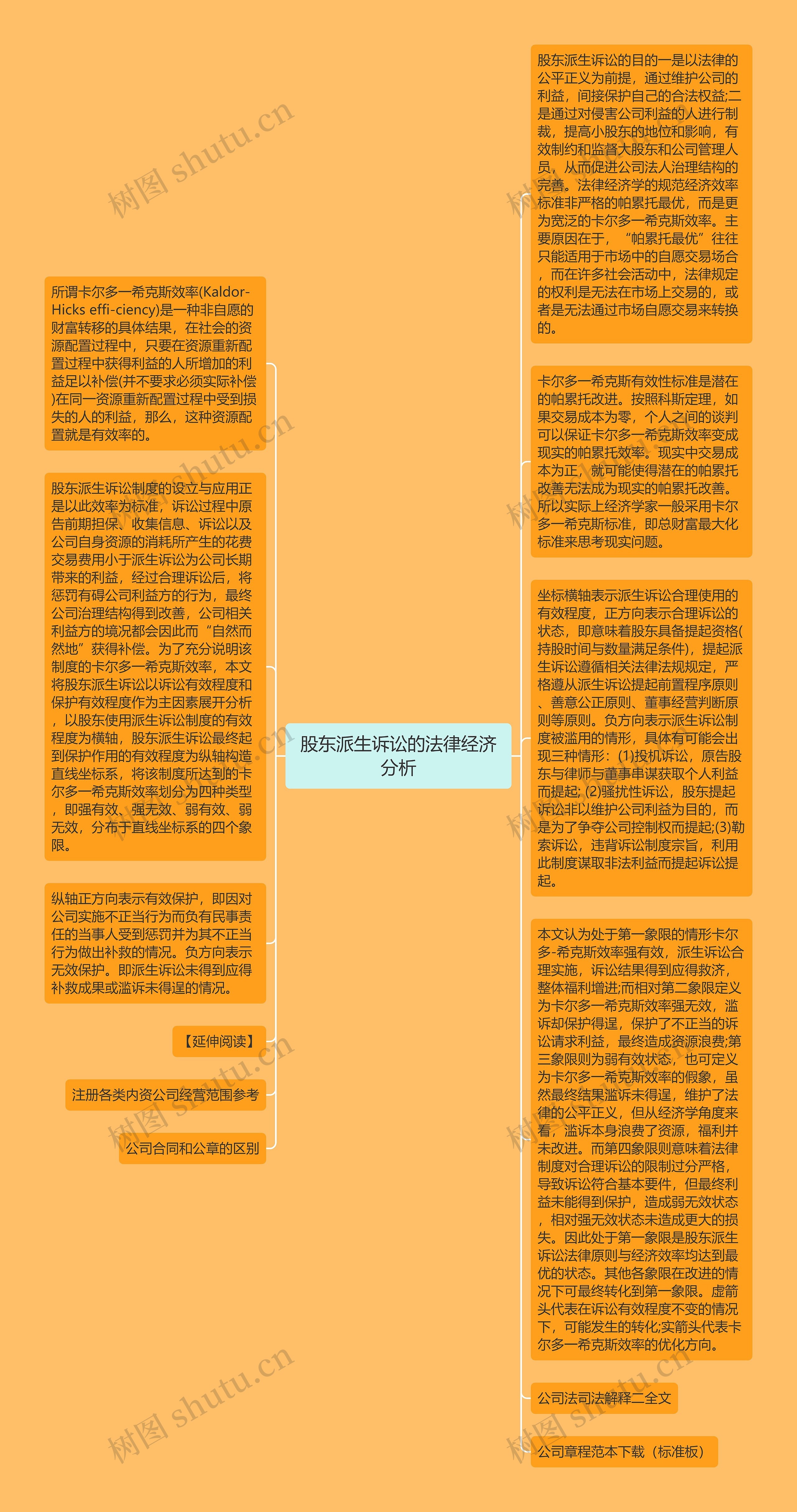 股东派生诉讼的法律经济分析思维导图