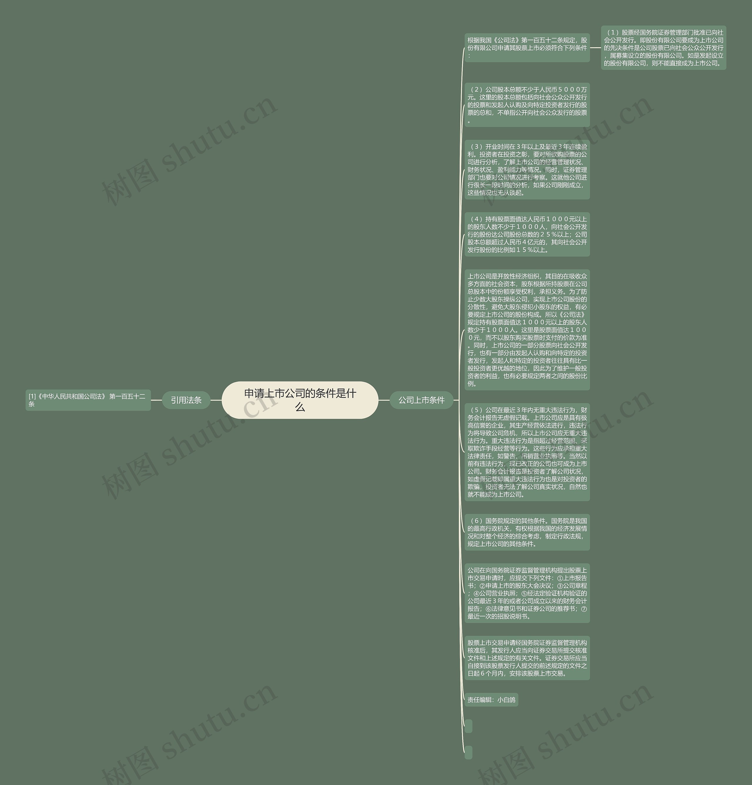 申请上市公司的条件是什么思维导图