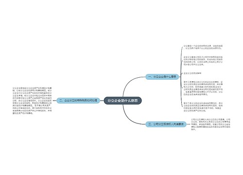 分立企业是什么意思