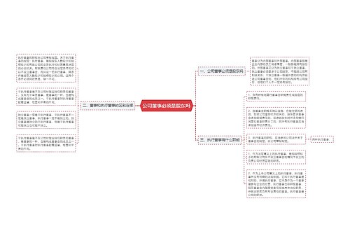 公司董事必须是股东吗