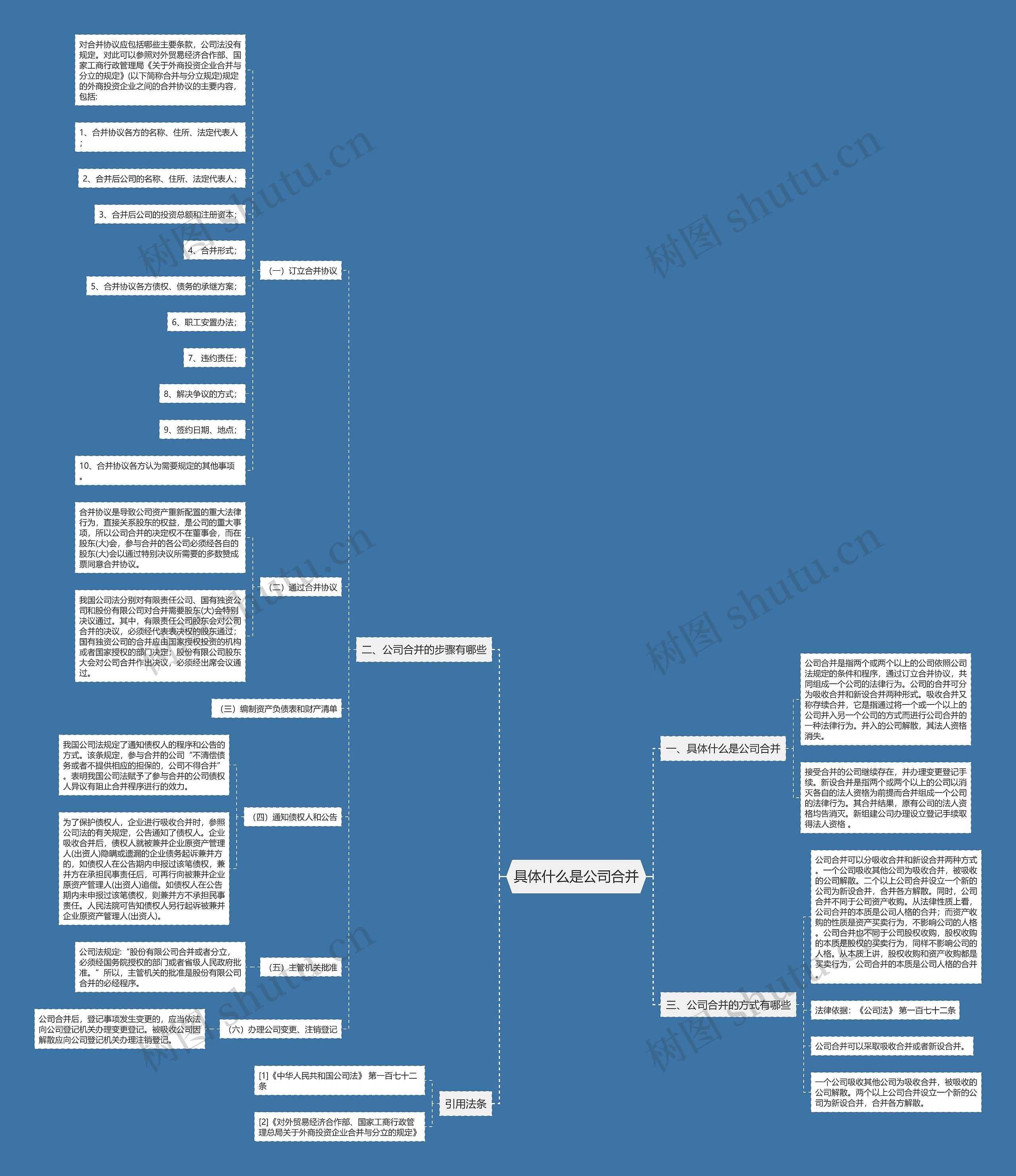 具体什么是公司合并思维导图