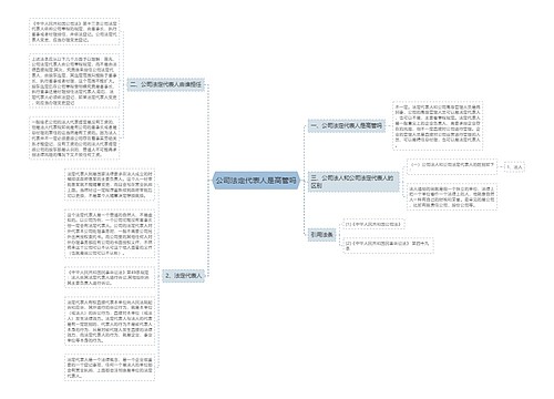 公司法定代表人是高管吗