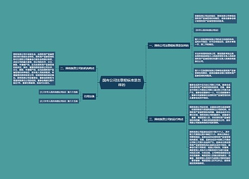 国有公司法章程标准是怎样的