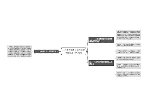 一人责任有限公司注册资本最低是10万元吗