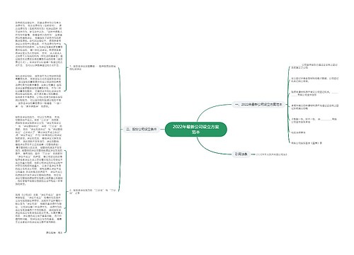 2022年最新公司设立方案范本