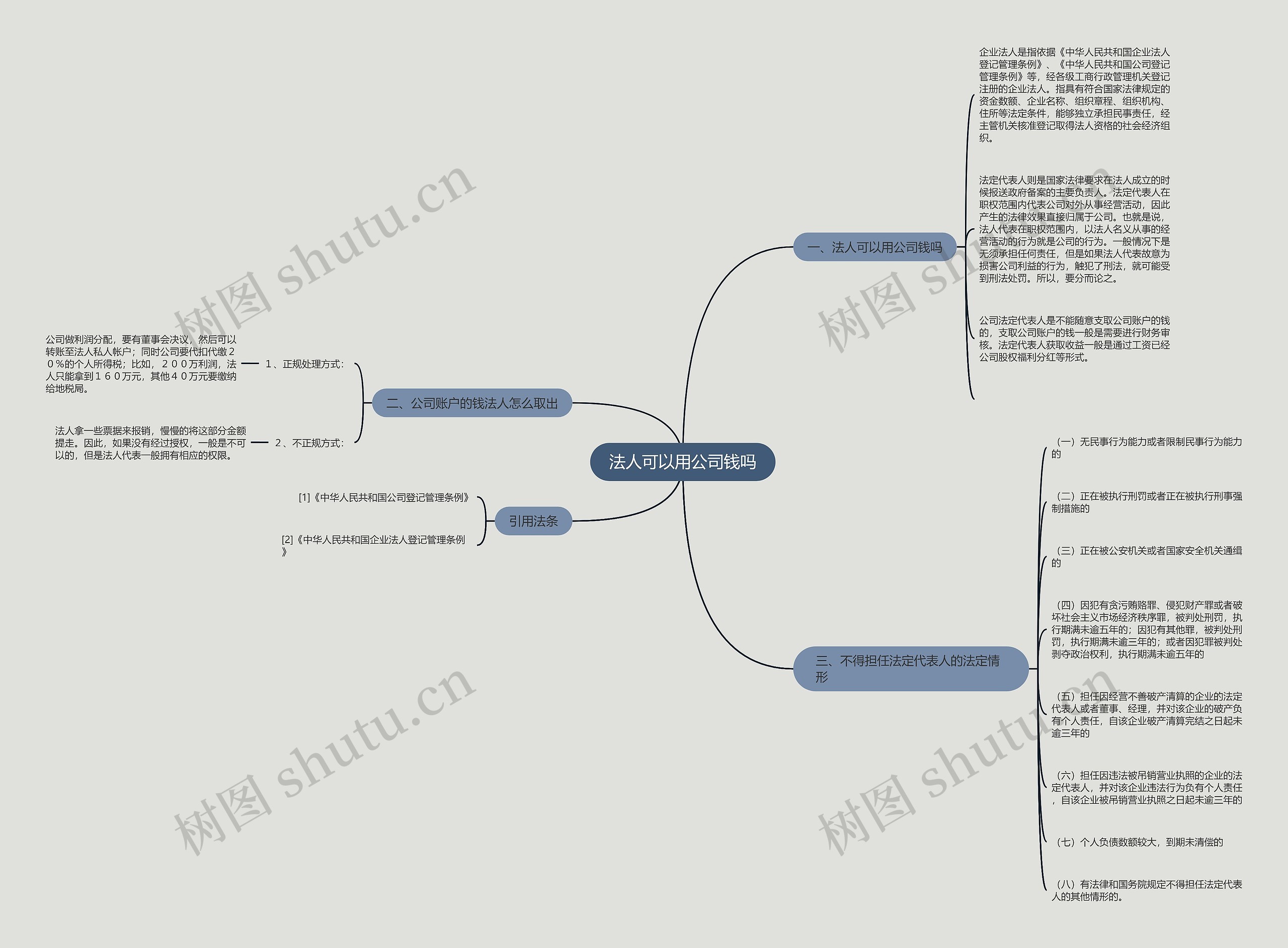 法人可以用公司钱吗思维导图