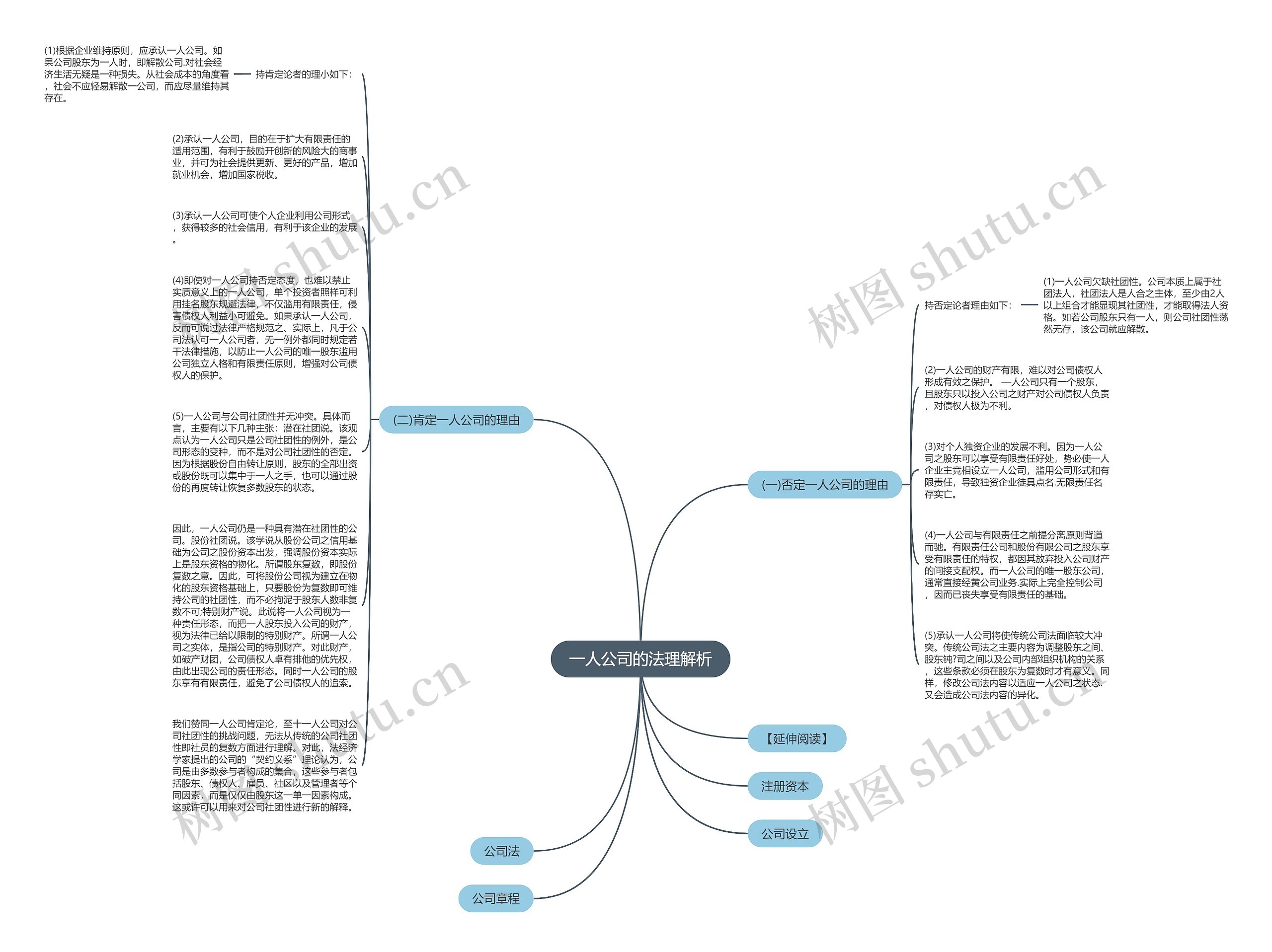 一人公司的法理解析思维导图