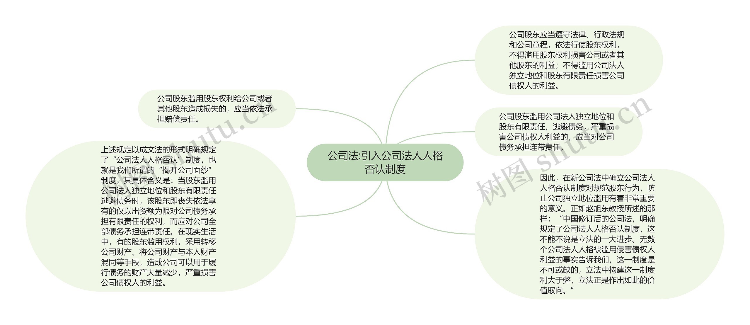 公司法:引入公司法人人格否认制度思维导图