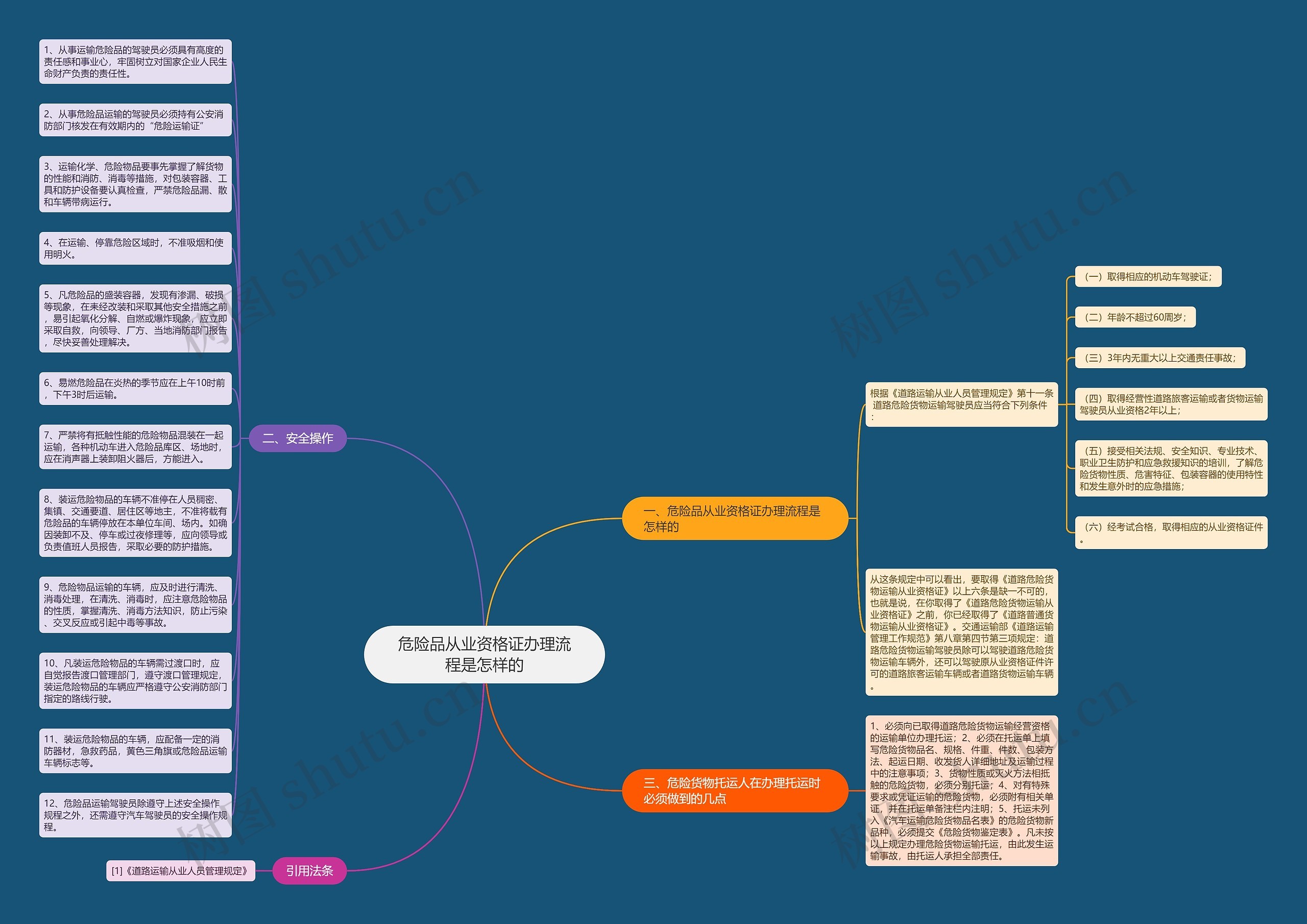 危险品从业资格证办理流程是怎样的思维导图