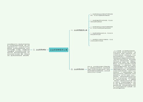 企业投资类型怎么填