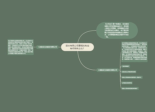股份有限公司章程的制定有何特殊之处？