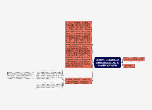 公司董事、高级管理人员违反义务造成损失时，股东向法院起诉的条件