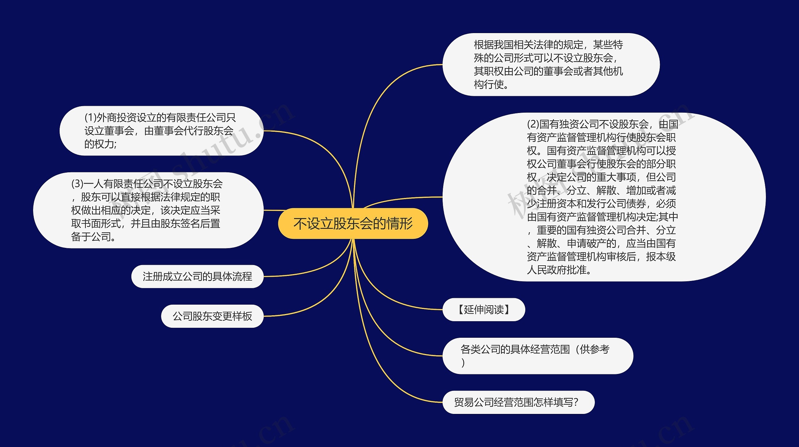 不设立股东会的情形思维导图