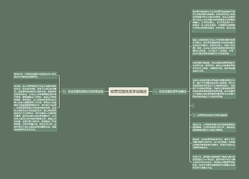 经营范围性质学说概述