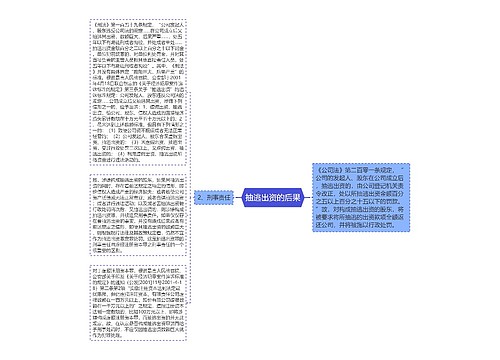 抽逃出资的后果