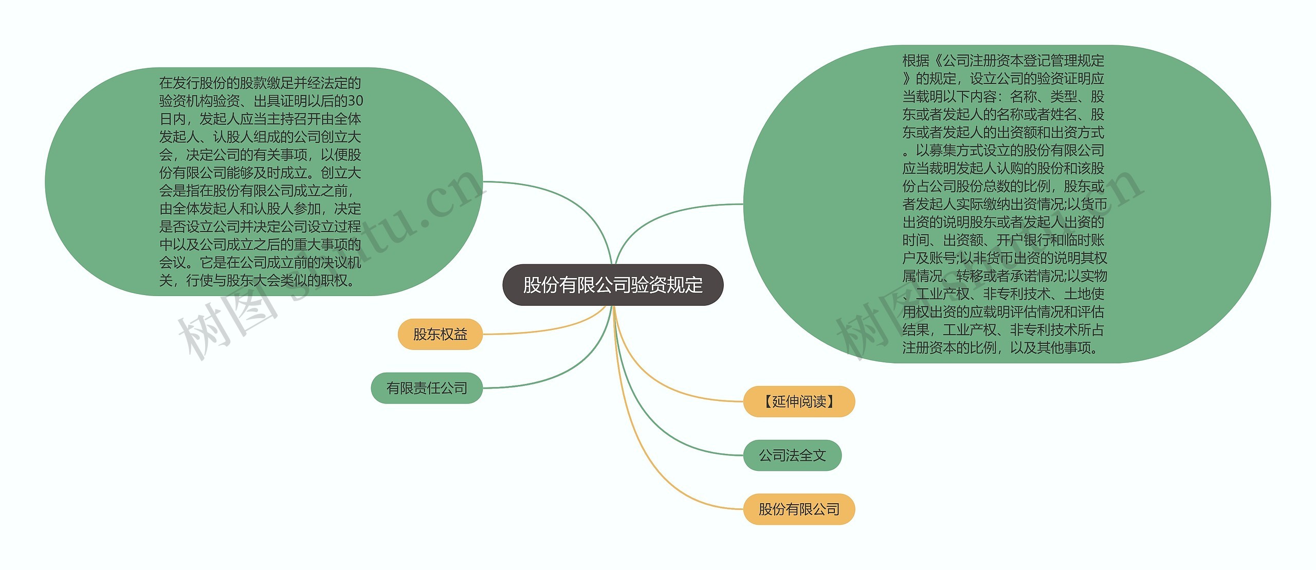 股份有限公司验资规定思维导图