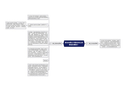 股份有限公司股份转让的限制有哪些？