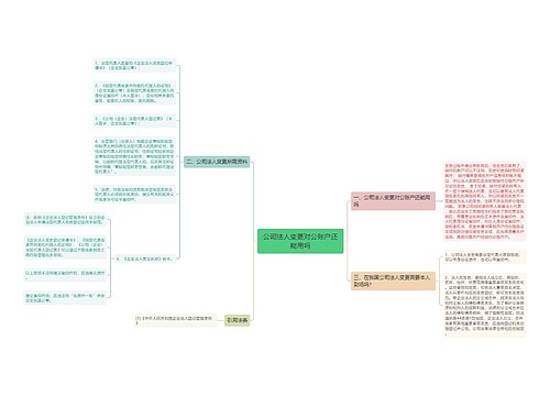 公司法人变更对公账户还能用吗