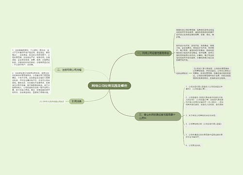 网络公司经营范围是哪些