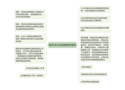 股东会决议的撤销的情形