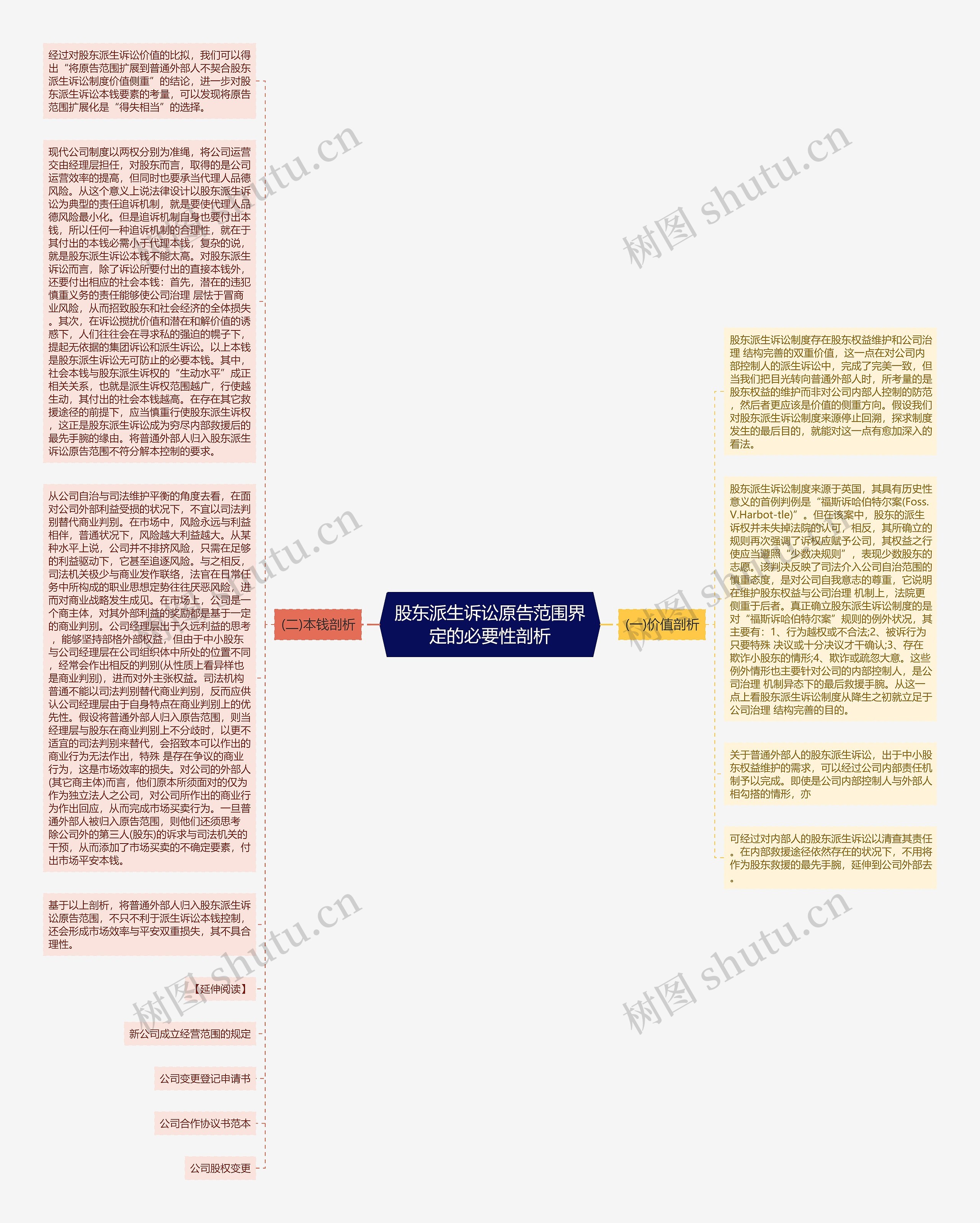 股东派生诉讼原告范围界定的必要性剖析思维导图