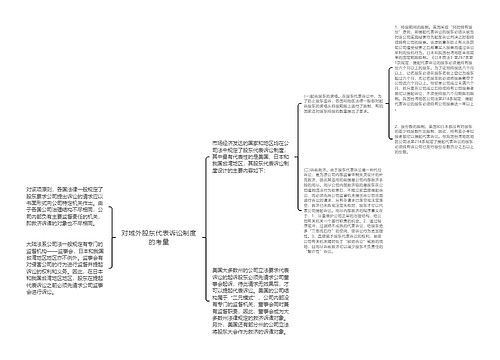 对域外股东代表诉讼制度的考量