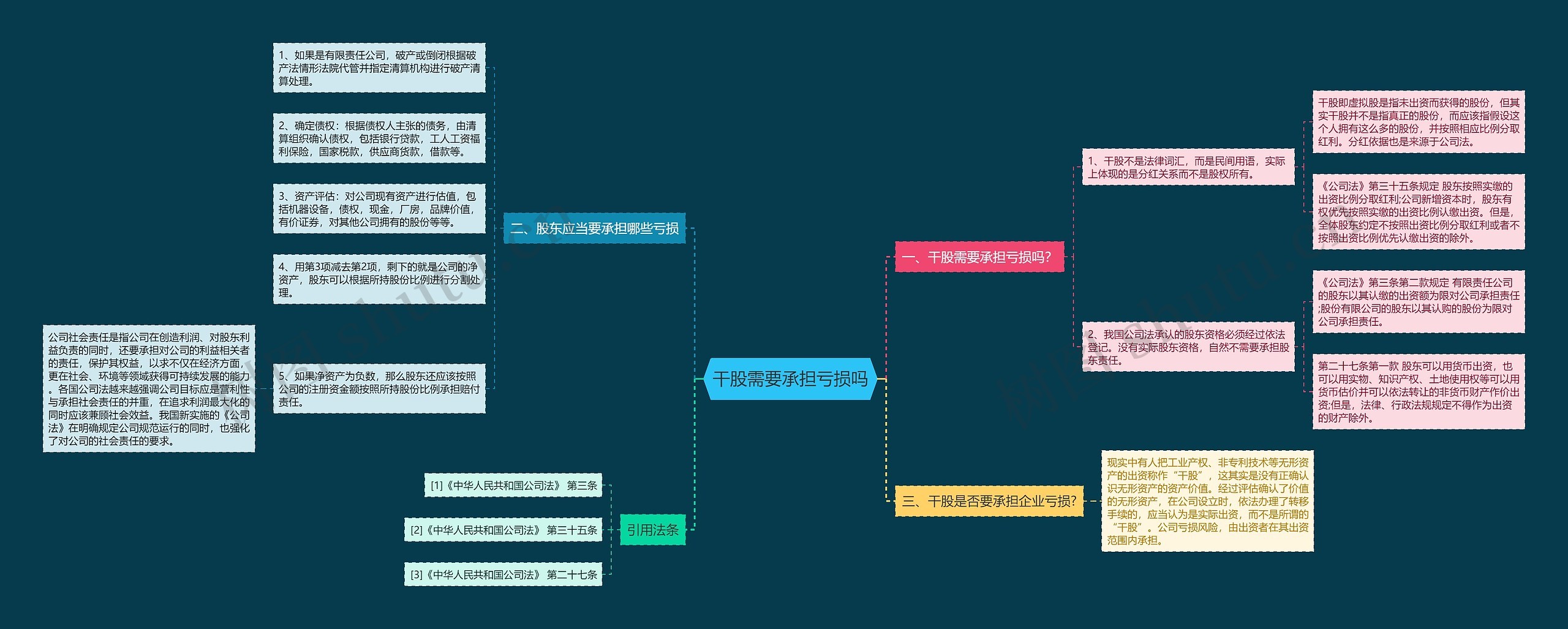 干股需要承担亏损吗思维导图