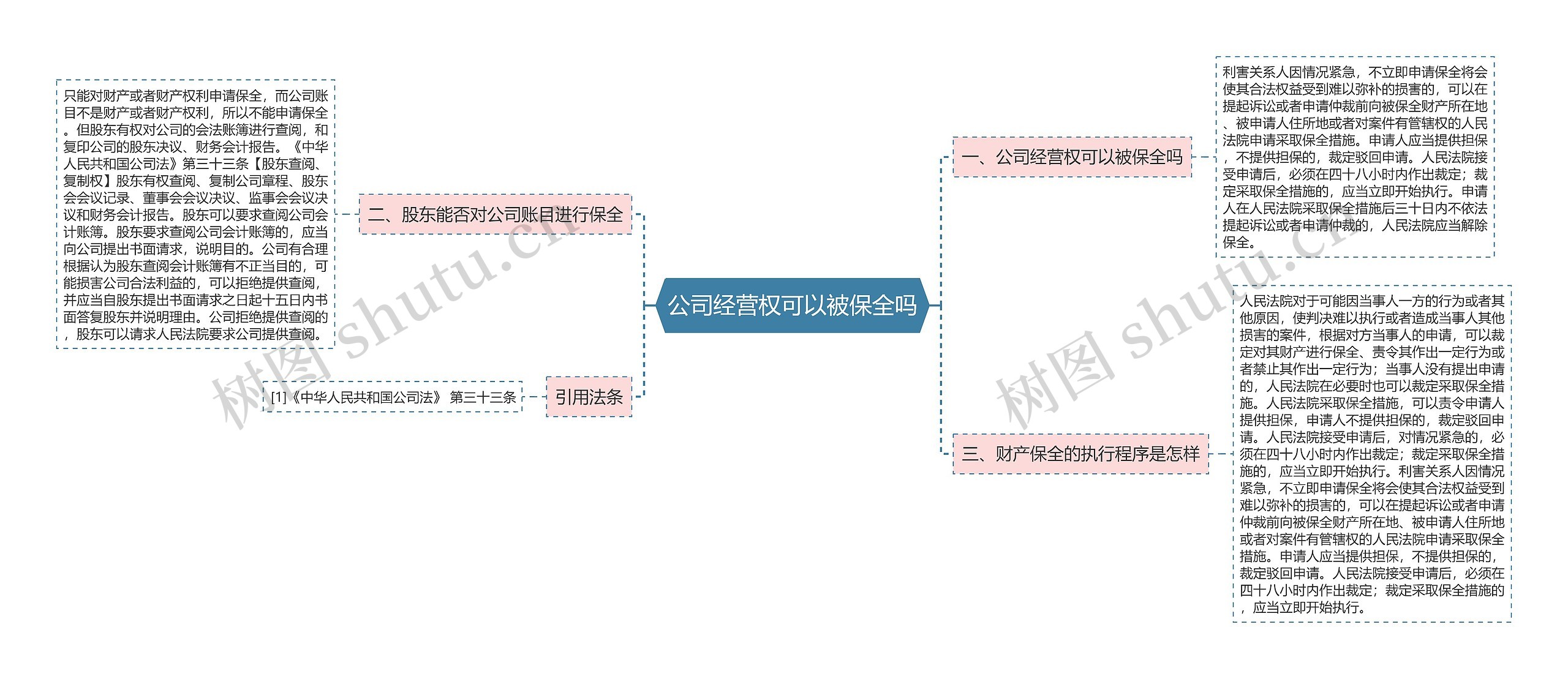 公司经营权可以被保全吗思维导图