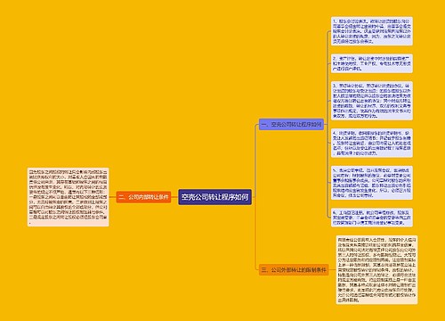 空壳公司转让程序如何