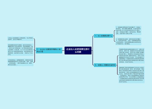 企业法人变更需要注意什么问题