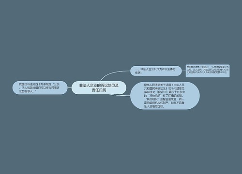 非法人企业的诉讼地位及责任归属