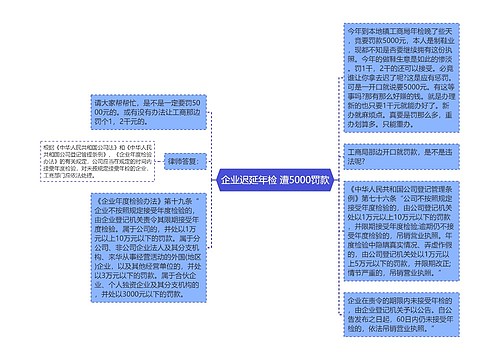 企业迟延年检 遭5000罚款